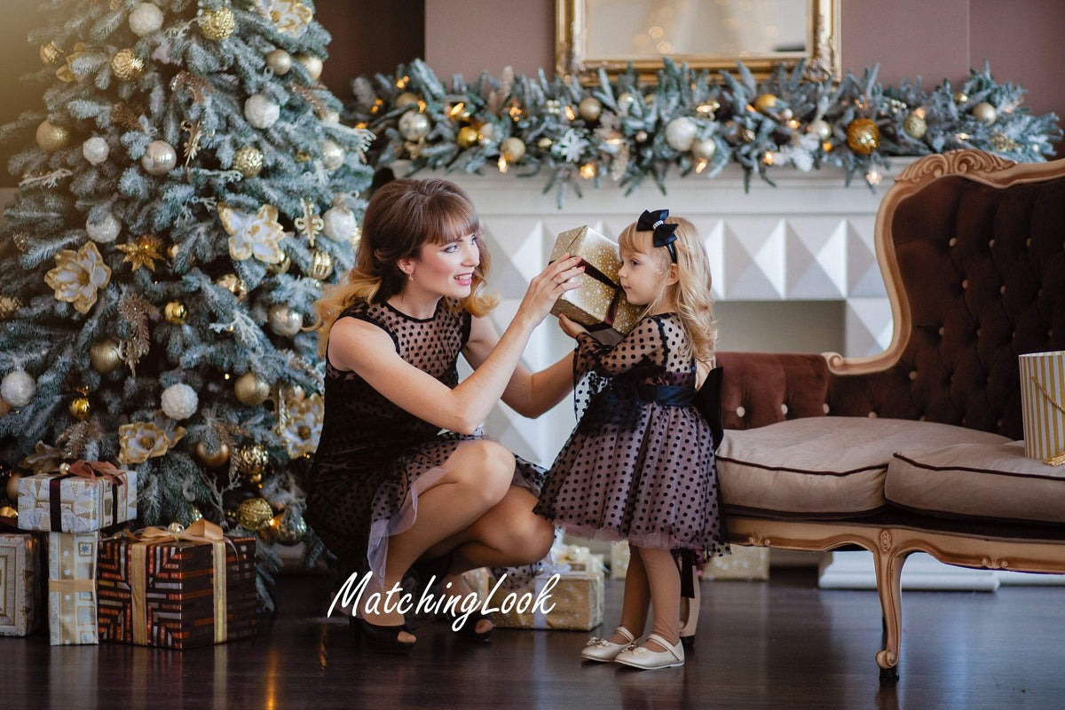 Baby and mom shop matching christmas dresses