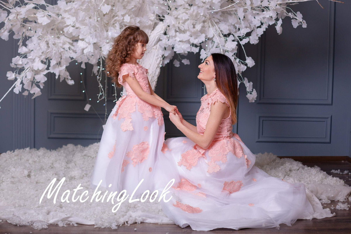 Matchinglook Couture Mommy and Me Ombre Wedding Dress