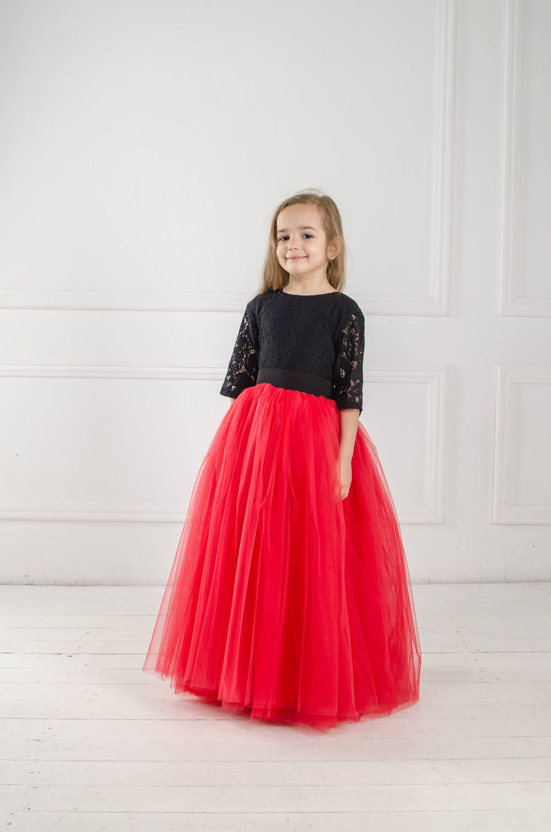 Red and black store dress for girl