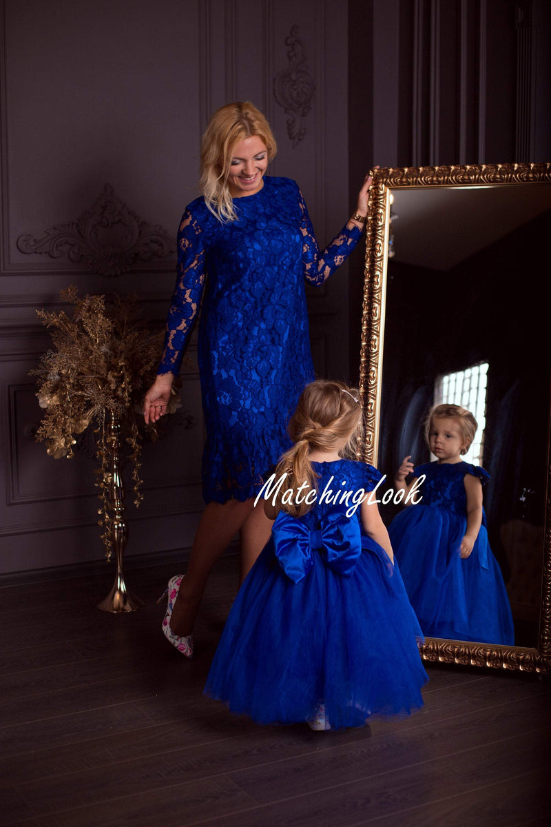 Royal Blue Dress Like Mother Like Daughter Dress Matching Dress Mom