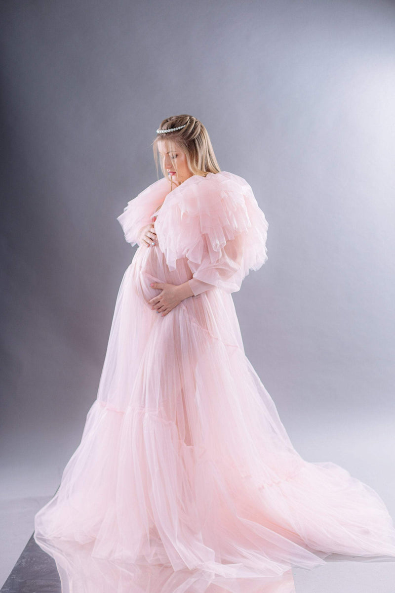 NABN Maternity Dresses for Photoshoot Tulle Maternity Dresses Off