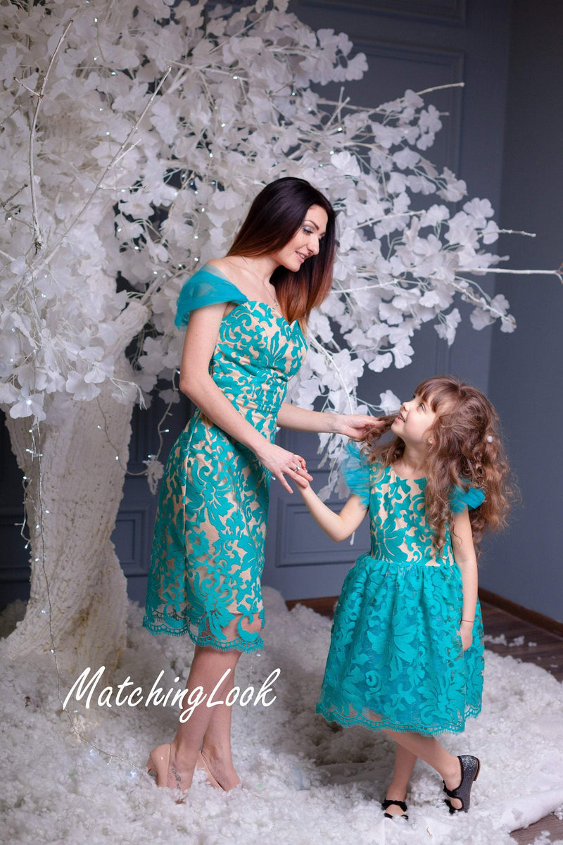 Mother daughter lace dress hotsell