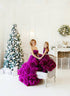 Mother Daughter Matching Gowns For Christmas Photoshoot, Mommy And Me Princess Dresses,Holiday Photography Dress,Ruffle Tutu Tulle Ball Gown