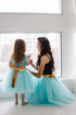 Mommy and Me Dress, Baby Tutu Dress, Elegant Teal Dress, Matching Mother Daughter Dress, Matching Outfits, Photoshoot Dress, Birthday Dress