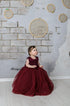 Burgundy Flower Girl Dress, Tutu Dress For Girls, Toddler Tulle Dress, Photography Dress, Regency Girl Dress, Special Occasion Lace Dress