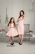 Mommy and Me Wedding Guest Outfit Formal, Pink Lace Dress, Mother Daughter Matching Dress, Photoshoot Dress, Mommy and Me Elegant Dress