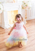 Girl Unicorn Dress, Rainbow Dress, Girl Tutu Tulle Dress, Flower Girl Dress, High Low Dress, 1st Birthday Dress, Toddler Gown, Girl 6 Dress