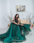 Emerald Green Wedding Dress, Mommy And Me Dresses For Christmas Photoshoot, Mother And Daughter Matching Ball Gowns,Holiday Maternity Photos