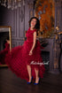 M size Dark red tulle evening dress - Dark red photoshoot dress - hi low Ruffle tulle dress for party