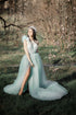 Sage Green Wedding Dress, One Shoulder Wedding Dress, Engagement Photoshoot Dress, Maternity Dress, Prom Tulle Dress, Sweet 16 Ballgown