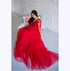 Red Tulle Dress, Long Sleeve Maternity Dress, Pregnancy Dress For Photoshoot, Tulle Gown Dress, Boudoir Dressing Gown, Elegant Gown Dress