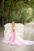 Ready To Ship ~ Blush Pink Tulle Dress For Women, Prom Dress, Engagement Gown For Photoshoot, Womens Occasion Dresses - M-L / L-XL size