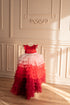 Red Ombre Tutu Dress, Girl Tiered Dress, Tulle Toddler Dress, Ombre Toddler Dress, Flower Girl Dress, Asymmetrical Dress, Birthday Dress