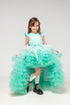 Mint Tutu Dress, Ombre Tulle Dress, Tiered Girl Dress, Flower Girl Dress, Asymmetrical Dress With Train, 1st Birthday Outfit, Princess Dress