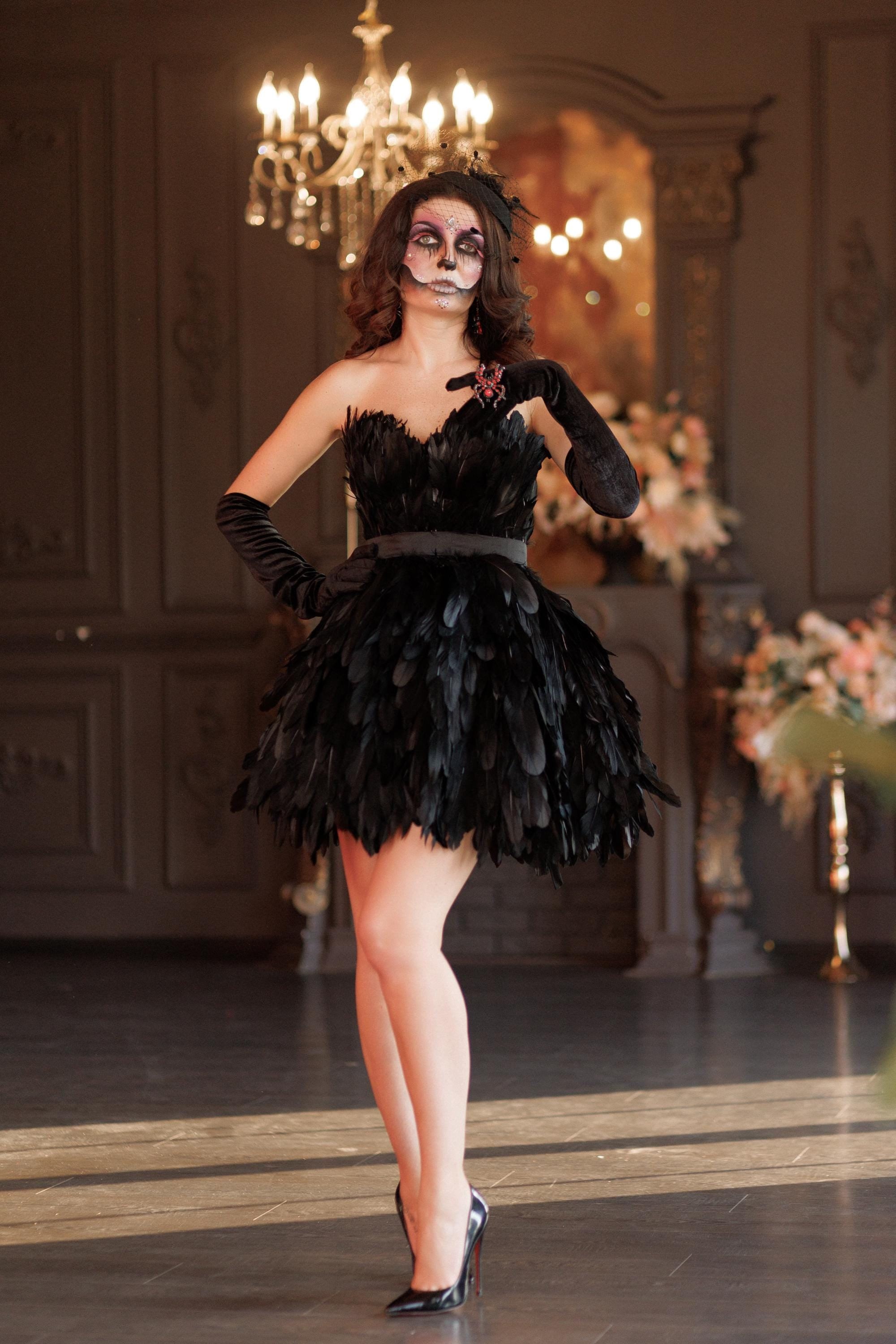 Hotsell Birthday Outfit for Girl's ,Black Swan Dress Up