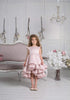 Blush Pink  Toddler Party Dress with Flounces