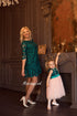 Emerald Lace Mommy and Me Party Dress