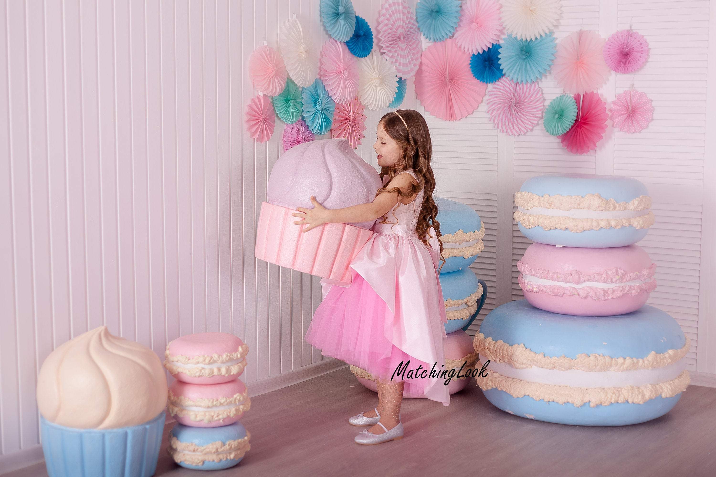 Matchinglook First Birthday Dress for Girl, Flower Girl Dress, Dress for Baby Girl, Pink Dress, Tulle Tutu Dress, Toddler Girl Gown, Party Dress for Girl 4T /