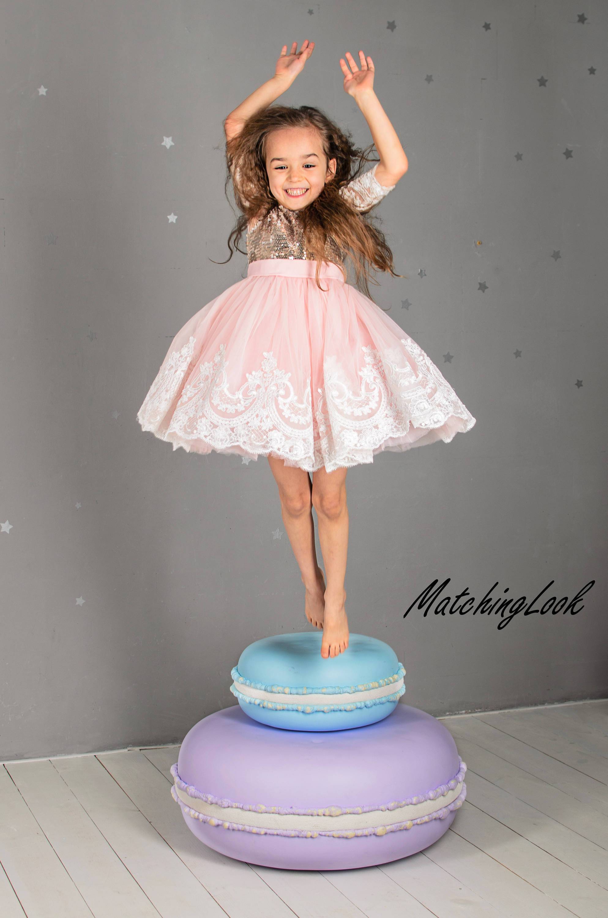 New Girls Solid Color Gorgeous Dress Baby Girl Birthday - Temu