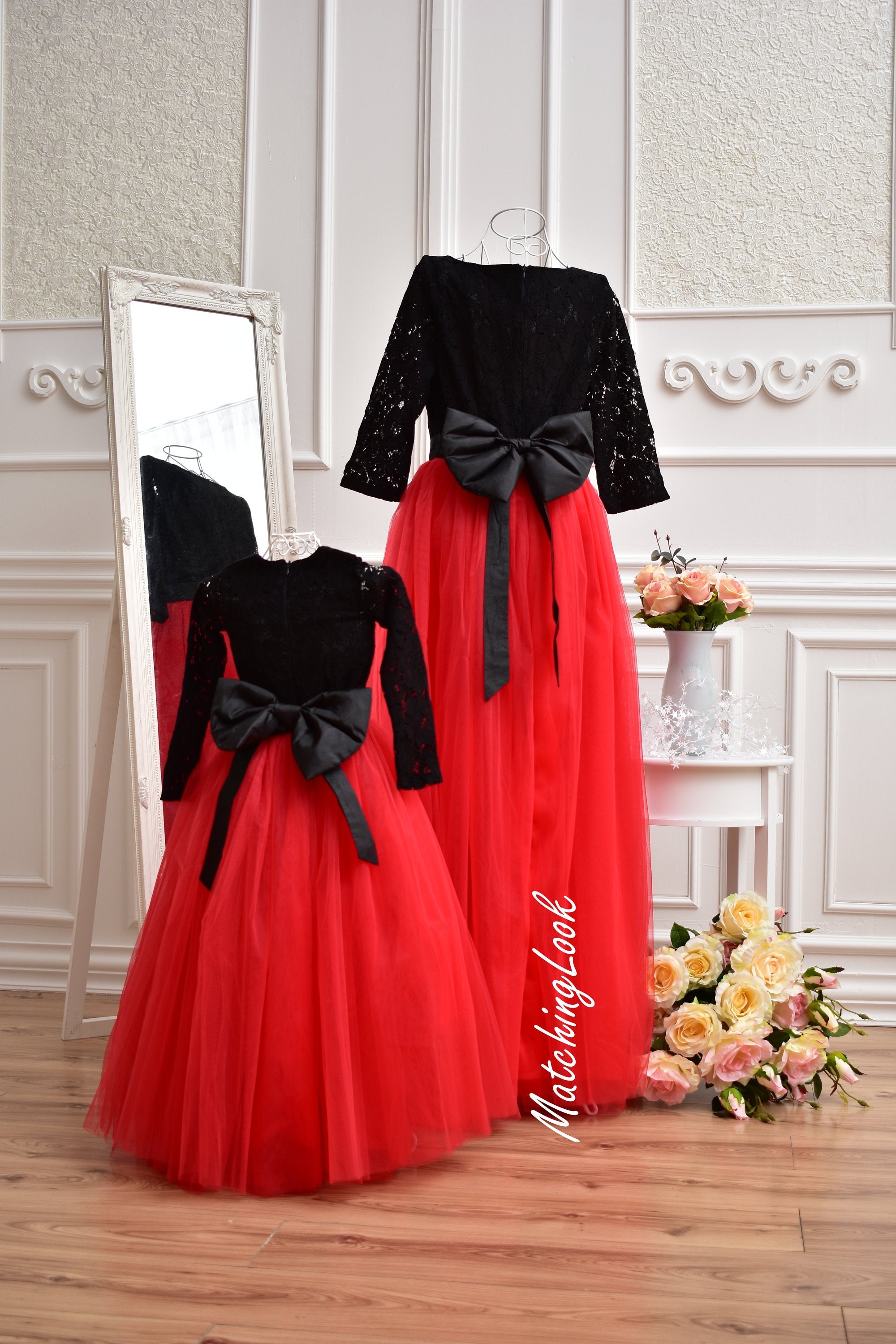 Black Ball Gown Flower Girl Dresses Little Girls Party Dress Black Pageant  Gowns