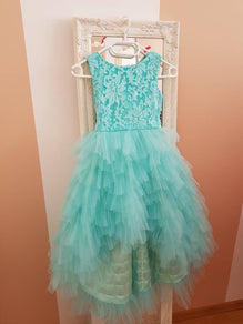 Teal Flower Girl Dress