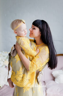 Mommy and me yellow clearance dresses