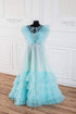 Ready to ship Teal Tulle Maternity Dress For Photoshoot, Maternity Gown, Maternity Baby Shower Dress