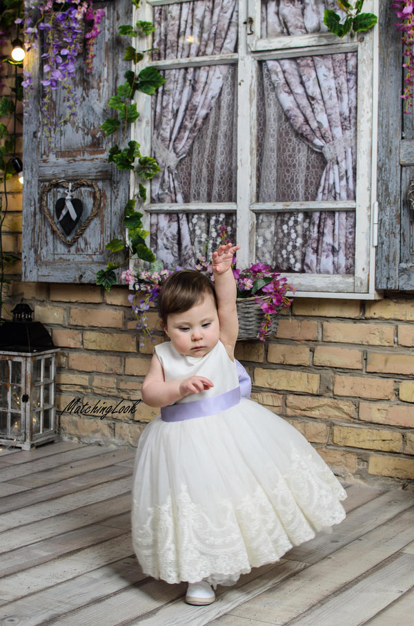 Ivory/cream Baby Lace Leggings - 1st Birthday Outfit - Weddings