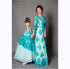 Matching Mother Daughter Dress, Turquoise Formal Gown, Lace Mommy and Me Dress, Formal Photoshoot Dress, Special Occasion Dress, Evening