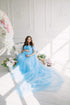 Maternity Tulle Dress, Baby Blue Maternity Dress, Pregnancy Tulle Dress, Maternity Gown, Maternity Photo Props Dress, Maternity Clothing