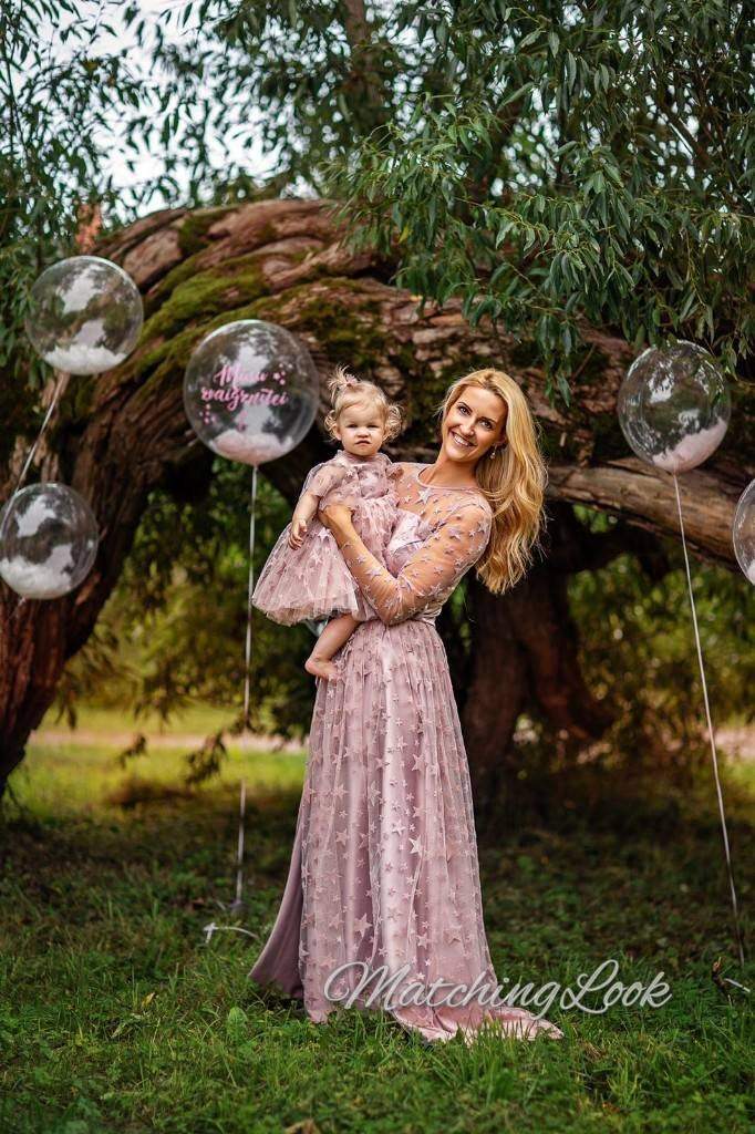 Photo Shoot Mother and Daughter Dresses Blush Matching Dresses