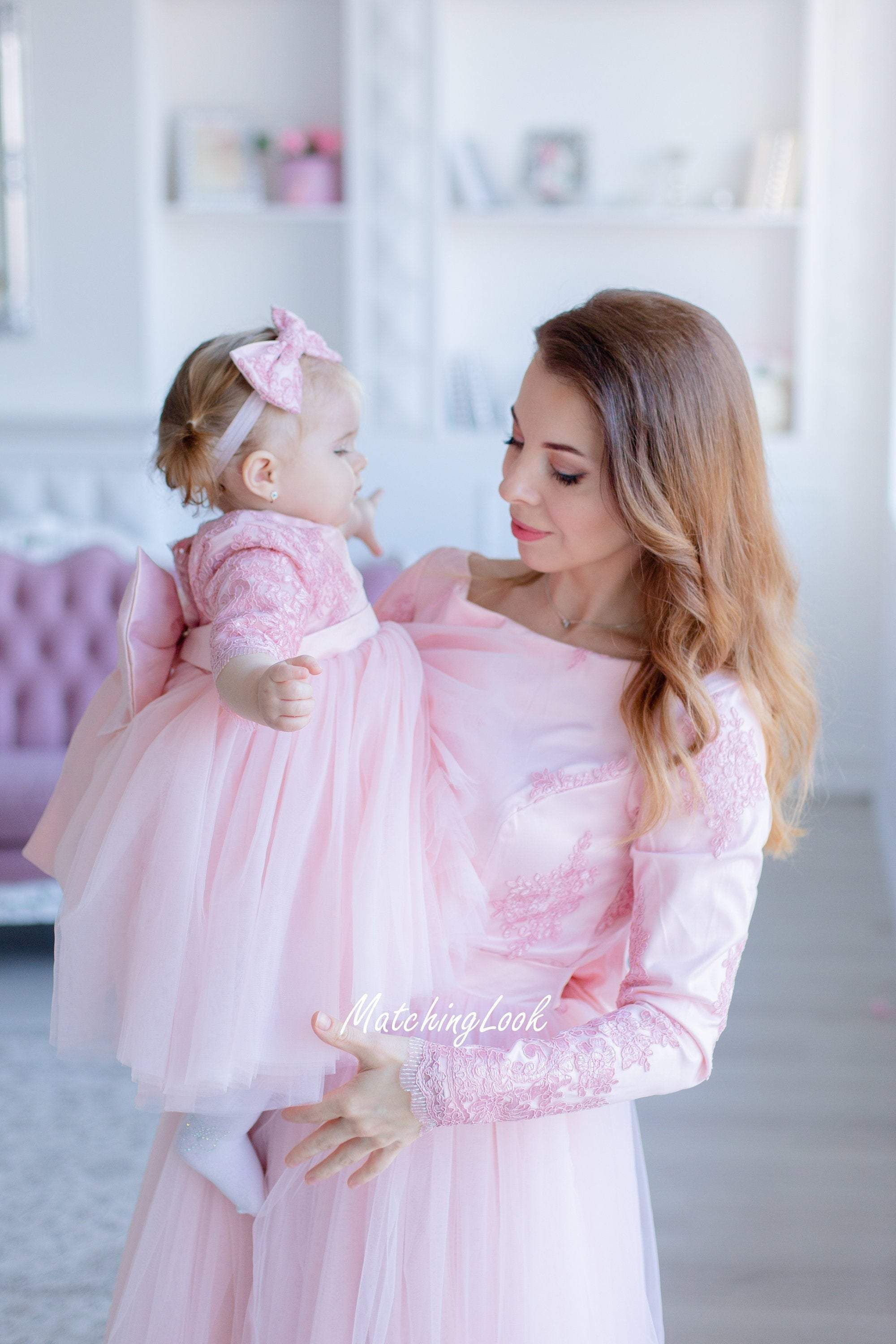 Mother Daughter Matching Dresses Fashion Family Look Spring Summe Mommy And  Me Clothes Outfits Mom Mum Baby Women Girls Dress - Family Matching Outfits  - AliExpress