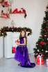 Purple Holiday Christmas Dress for Girl Toddler - Flower Girl Dress - Tutu Flower Girl Dress - Baby Birthday Dress - Special Occasion Dress