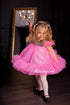 Ready to ship Pink baby tutu fancy tulle dress for 2nd 3rd birthday