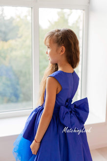 Royal blue dress for baby outlet girl