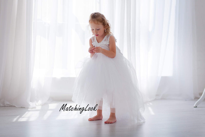 Baptism Dresses Baby Girl White Textured Puffy Formal Princess Dress T –  marryshe